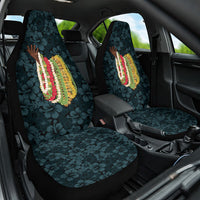 Hawaii Lei Kamehameha Car Seat Cover Uliuli Seamless Pattern Hibiscus Flower