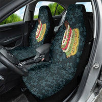 Hawaii Lei Kamehameha Car Seat Cover Uliuli Seamless Pattern Hibiscus Flower