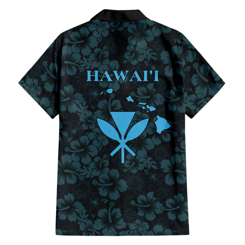 Hawaii Lei Kamehameha Family Matching Long Sleeve Bodycon Dress and Hawaiian Shirt Uliuli Seamless Pattern Hibiscus Flower