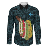 Hawaii Lei Kamehameha Family Matching Off Shoulder Maxi Dress and Hawaiian Shirt Uliuli Seamless Pattern Hibiscus Flower