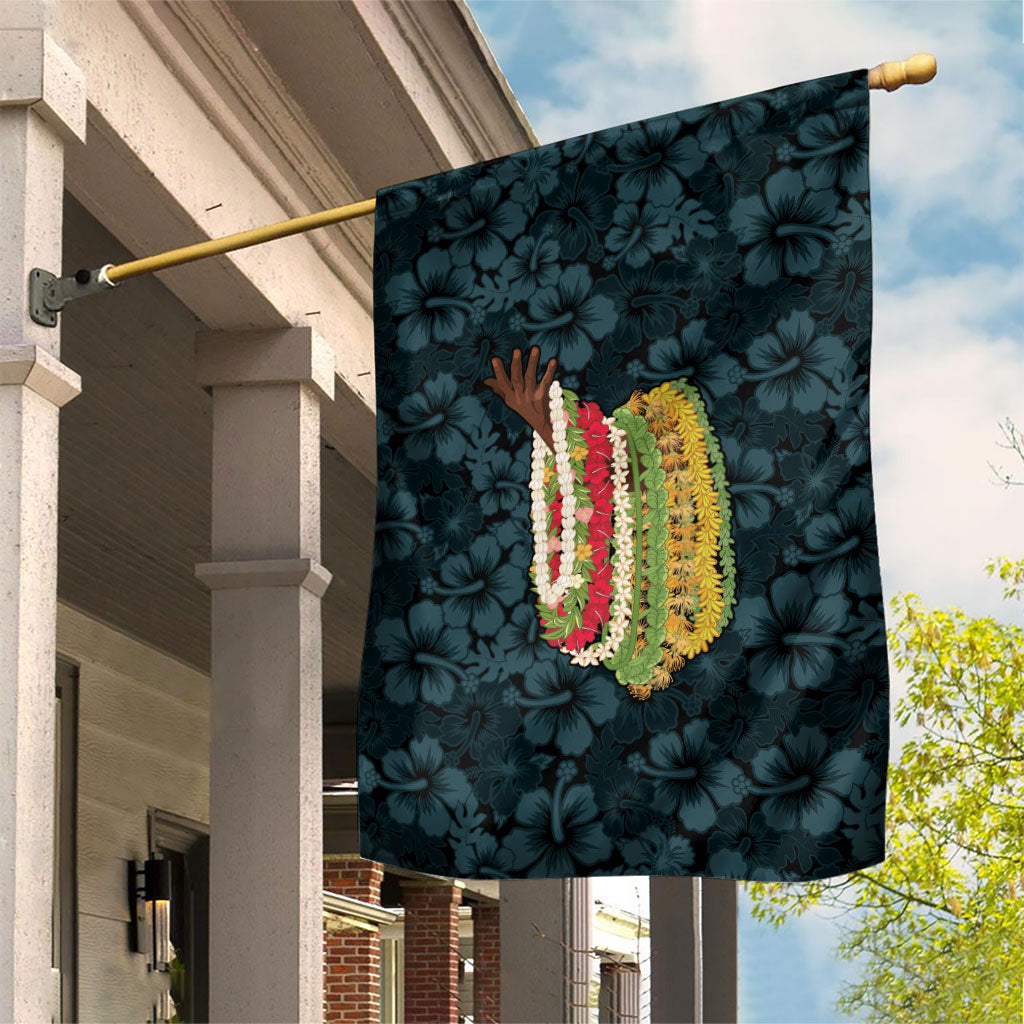 Hawaii Lei Kamehameha Garden Flag Uliuli Seamless Pattern Hibiscus Flower