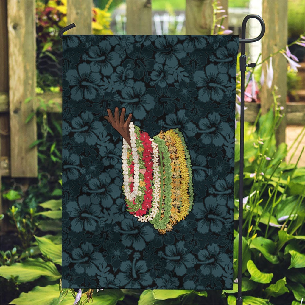 Hawaii Lei Kamehameha Garden Flag Uliuli Seamless Pattern Hibiscus Flower