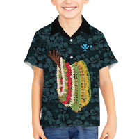 Hawaii Lei Kamehameha Hawaiian Shirt Uliuli Seamless Pattern Hibiscus Flower