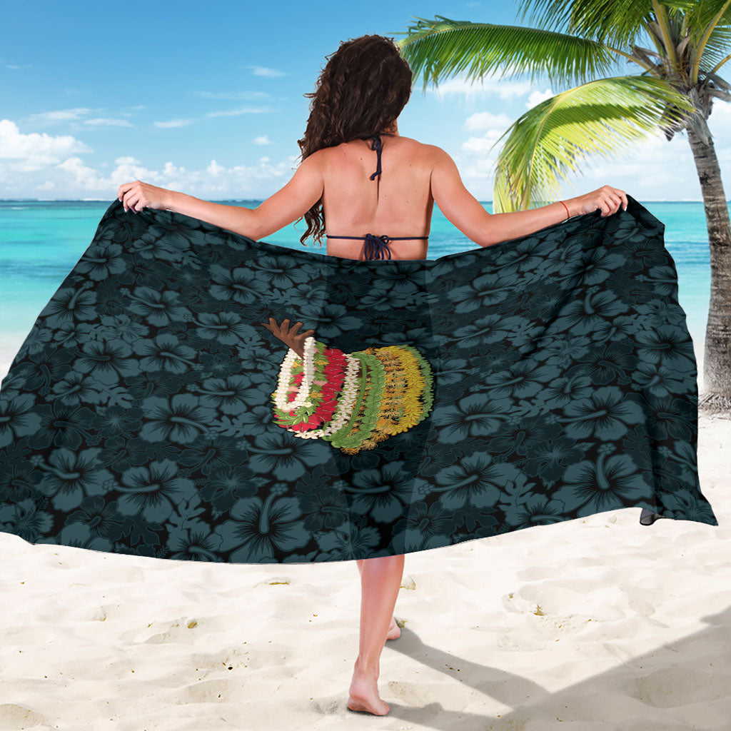 Hawaii Lei Kamehameha Sarong Uliuli Seamless Pattern Hibiscus Flower