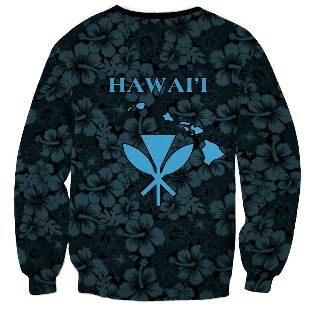 Hawaii Lei Kamehameha Sweatshirt Uliuli Seamless Pattern Hibiscus Flower