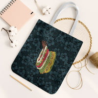 Hawaii Lei Kamehameha Tote Bag Uliuli Seamless Pattern Hibiscus Flower