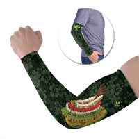 Hawaii Lei Kamehameha Arm Sleeves Oma'oma'o Seamless Pattern Hibiscus Flower