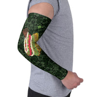 Hawaii Lei Kamehameha Arm Sleeves Oma'oma'o Seamless Pattern Hibiscus Flower