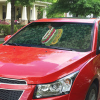 Hawaii Lei Kamehameha Auto Sun Shade Oma'oma'o Seamless Pattern Hibiscus Flower