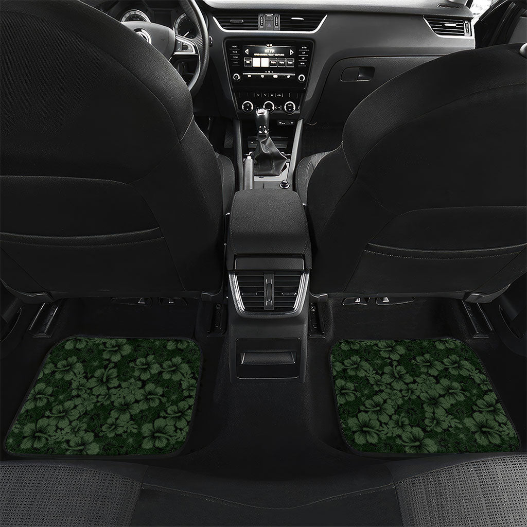 Hawaii Lei Kamehameha Car Mats Oma'oma'o Seamless Pattern Hibiscus Flower