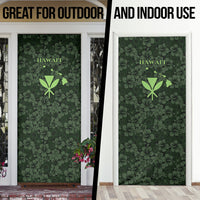 Hawaii Lei Kamehameha Door Cover Oma'oma'o Seamless Pattern Hibiscus Flower