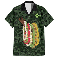 Hawaii Lei Kamehameha Family Matching Mermaid Dress and Hawaiian Shirt Oma'oma'o Seamless Pattern Hibiscus Flower