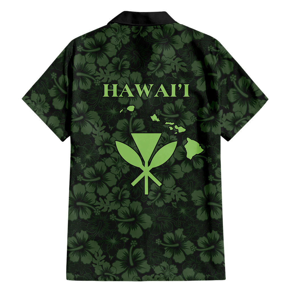 Hawaii Lei Kamehameha Family Matching Mermaid Dress and Hawaiian Shirt Oma'oma'o Seamless Pattern Hibiscus Flower