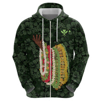 Hawaii Lei Kamehameha Hoodie Oma'oma'o Seamless Pattern Hibiscus Flower