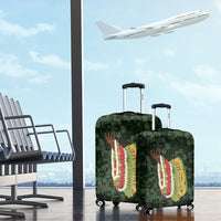 Hawaii Lei Kamehameha Luggage Cover Oma'oma'o Seamless Pattern Hibiscus Flower