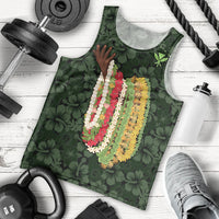 Hawaii Lei Kamehameha Men Tank Top Oma'oma'o Seamless Pattern Hibiscus Flower