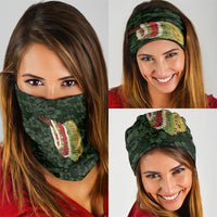 Hawaii Lei Kamehameha Neck Gaiter Oma'oma'o Seamless Pattern Hibiscus Flower