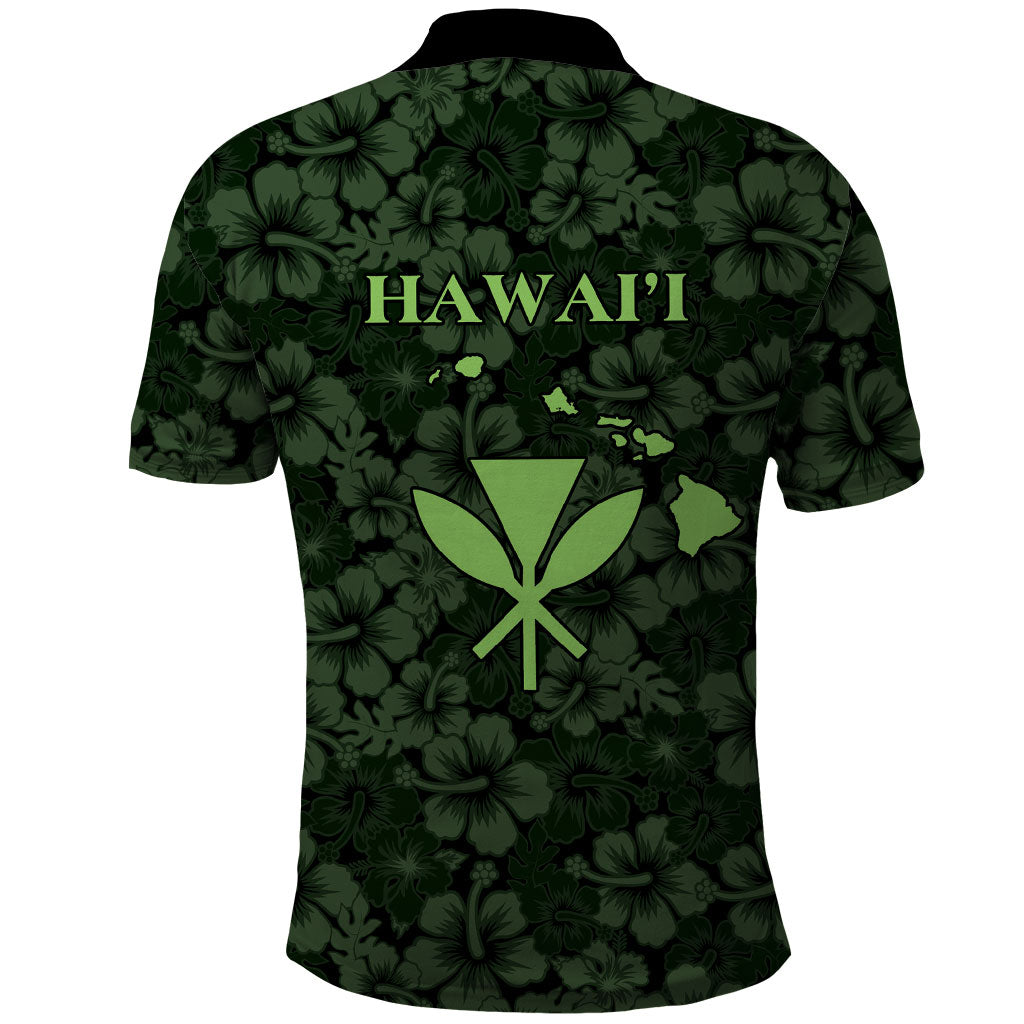 Hawaii Lei Kamehameha Polo Shirt Oma'oma'o Seamless Pattern Hibiscus Flower