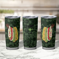 Hawaii Lei Kamehameha Tumbler Cup Oma'oma'o Seamless Pattern Hibiscus Flower