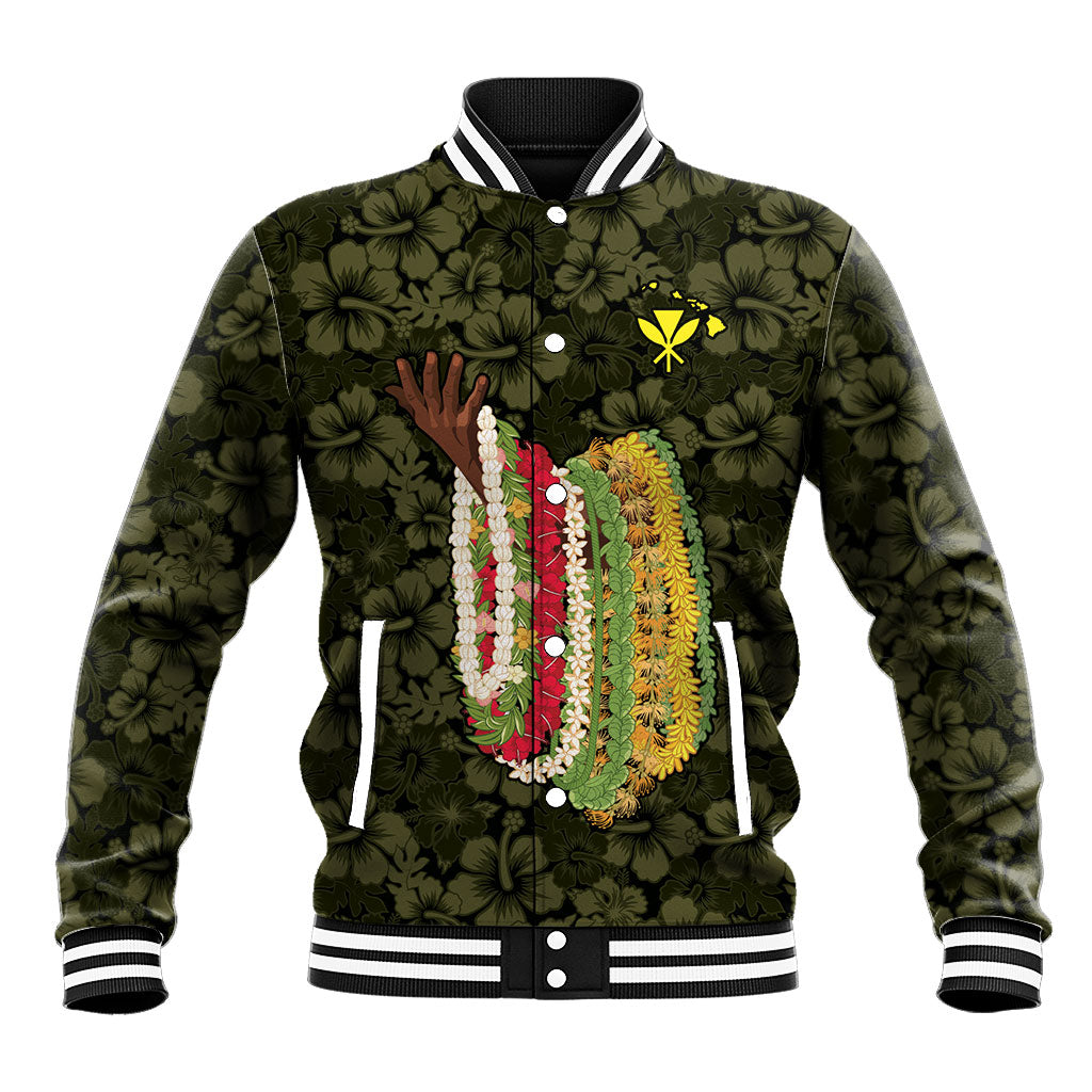 Hawaii Lei Kamehameha Baseball Jacket Melemele Seamless Pattern Hibiscus Flower LT9 Unisex Yellow - Polynesian Pride