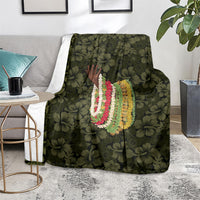 Hawaii Lei Kamehameha Blanket Melemele Seamless Pattern Hibiscus Flower