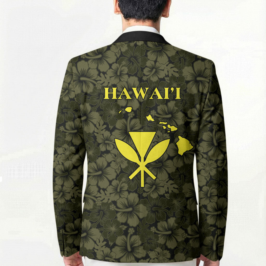 Hawaii Lei Kamehameha Blazer Melemele Seamless Pattern Hibiscus Flower