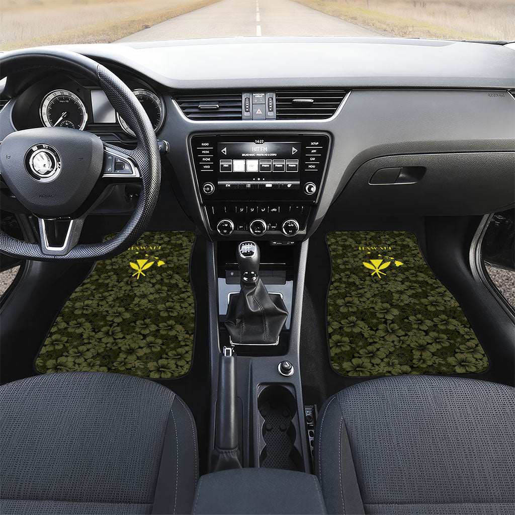 Hawaii Lei Kamehameha Car Mats Melemele Seamless Pattern Hibiscus Flower
