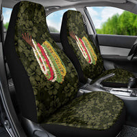 Hawaii Lei Kamehameha Car Seat Cover Melemele Seamless Pattern Hibiscus Flower