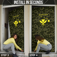 Hawaii Lei Kamehameha Door Cover Melemele Seamless Pattern Hibiscus Flower