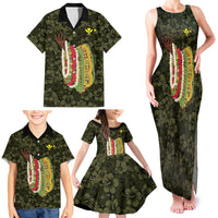 Hawaii Lei Kamehameha Family Matching Tank Maxi Dress and Hawaiian Shirt Melemele Seamless Pattern Hibiscus Flower