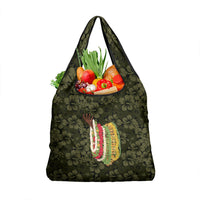 Hawaii Lei Kamehameha Grocery Bag Melemele Seamless Pattern Hibiscus Flower