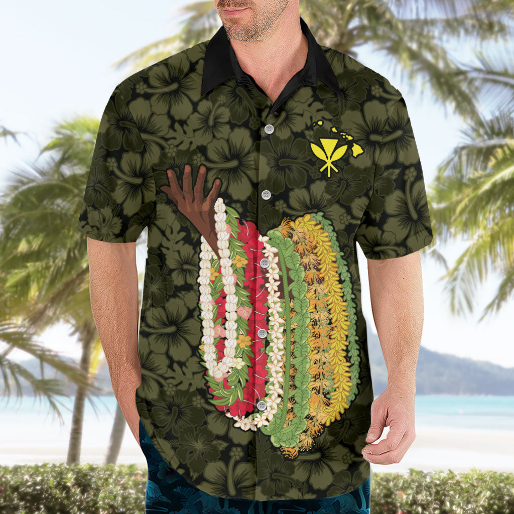 Hawaii Lei Kamehameha Hawaiian Shirt Melemele Seamless Pattern Hibiscus Flower