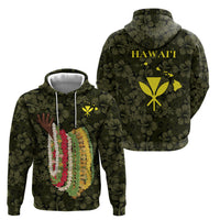 Hawaii Lei Kamehameha Hoodie Melemele Seamless Pattern Hibiscus Flower