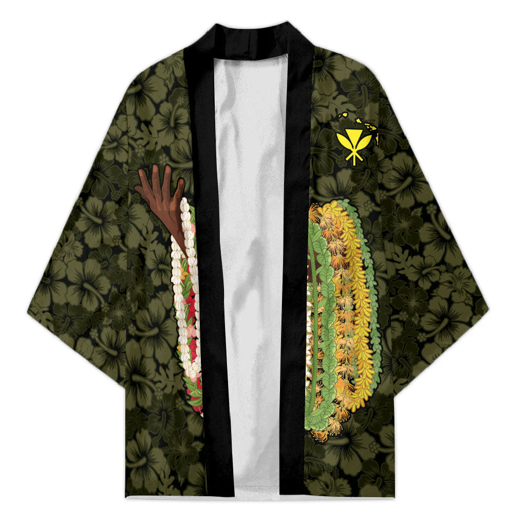 Hawaii Lei Kamehameha Kimono Melemele Seamless Pattern Hibiscus Flower