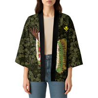 Hawaii Lei Kamehameha Kimono Melemele Seamless Pattern Hibiscus Flower
