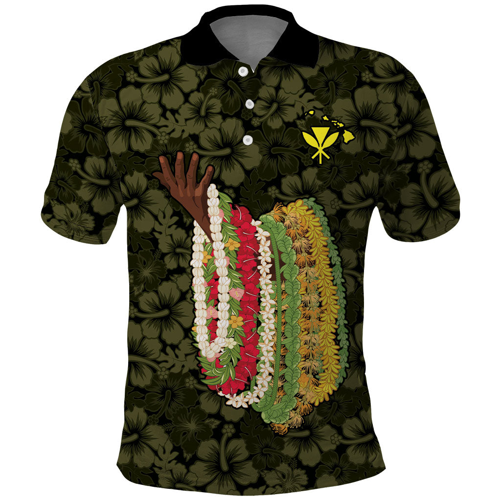 Hawaii Lei Kamehameha Polo Shirt Melemele Seamless Pattern Hibiscus Flower
