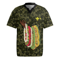 Hawaii Lei Kamehameha Rugby Jersey Melemele Seamless Pattern Hibiscus Flower