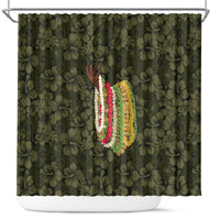 Hawaii Lei Kamehameha Shower Curtain Melemele Seamless Pattern Hibiscus Flower