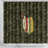 Hawaii Lei Kamehameha Shower Curtain Melemele Seamless Pattern Hibiscus Flower