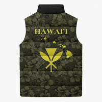 Hawaii Lei Kamehameha Sleeveless Puffer Jacket Melemele Seamless Pattern Hibiscus Flower