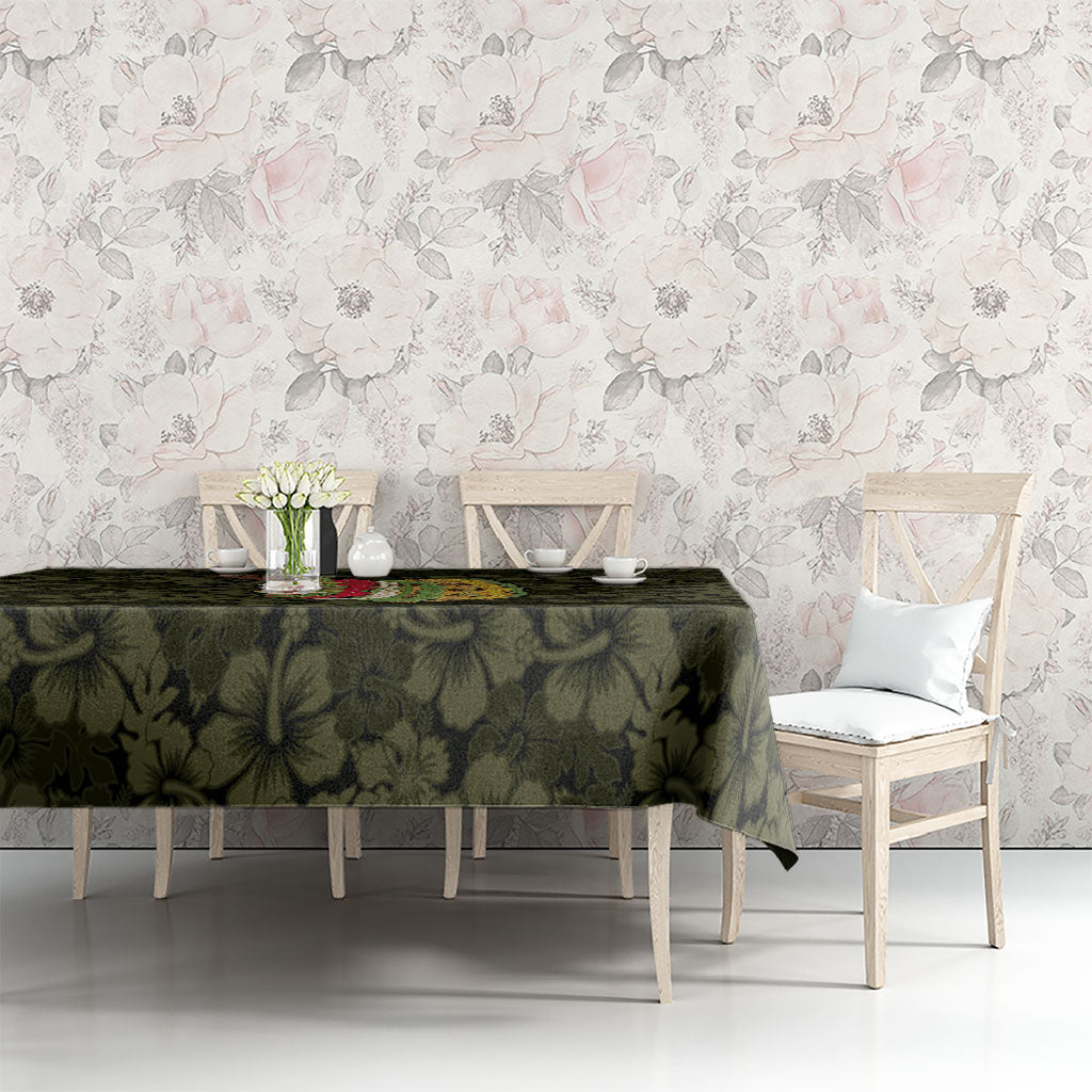 Hawaii Lei Kamehameha Tablecloth Melemele Seamless Pattern Hibiscus Flower