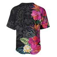 Hafa Adai Guam Baseball Jersey Tropical Flowers Colorful Vibes LT9 - Polynesian Pride
