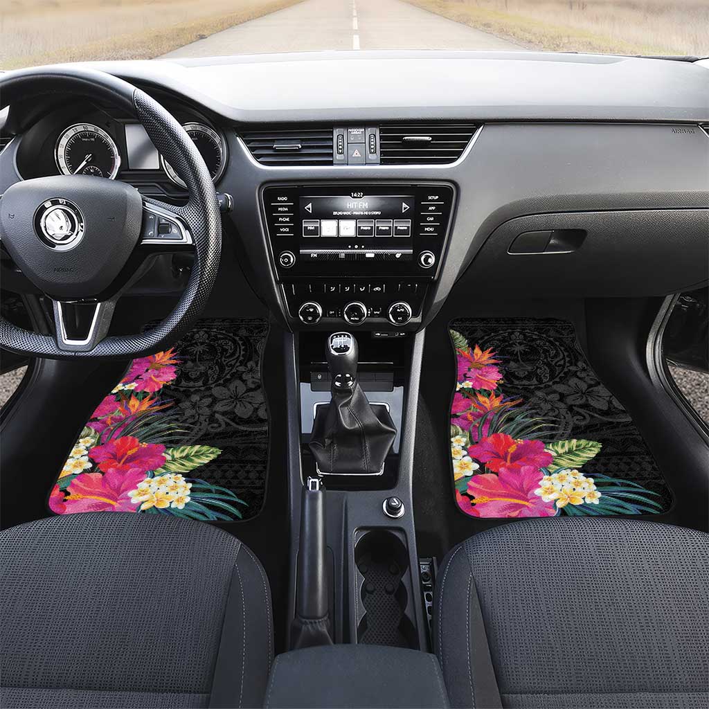 Hafa Adai Guam Car Mats Tropical Flowers Colorful Vibes