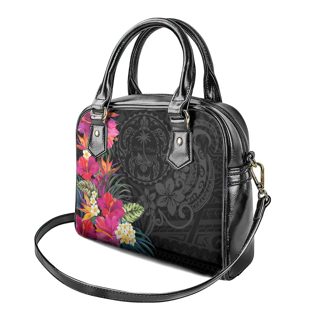 Hafa Adai Guam Shoulder Handbag Tropical Flowers Colorful Vibes