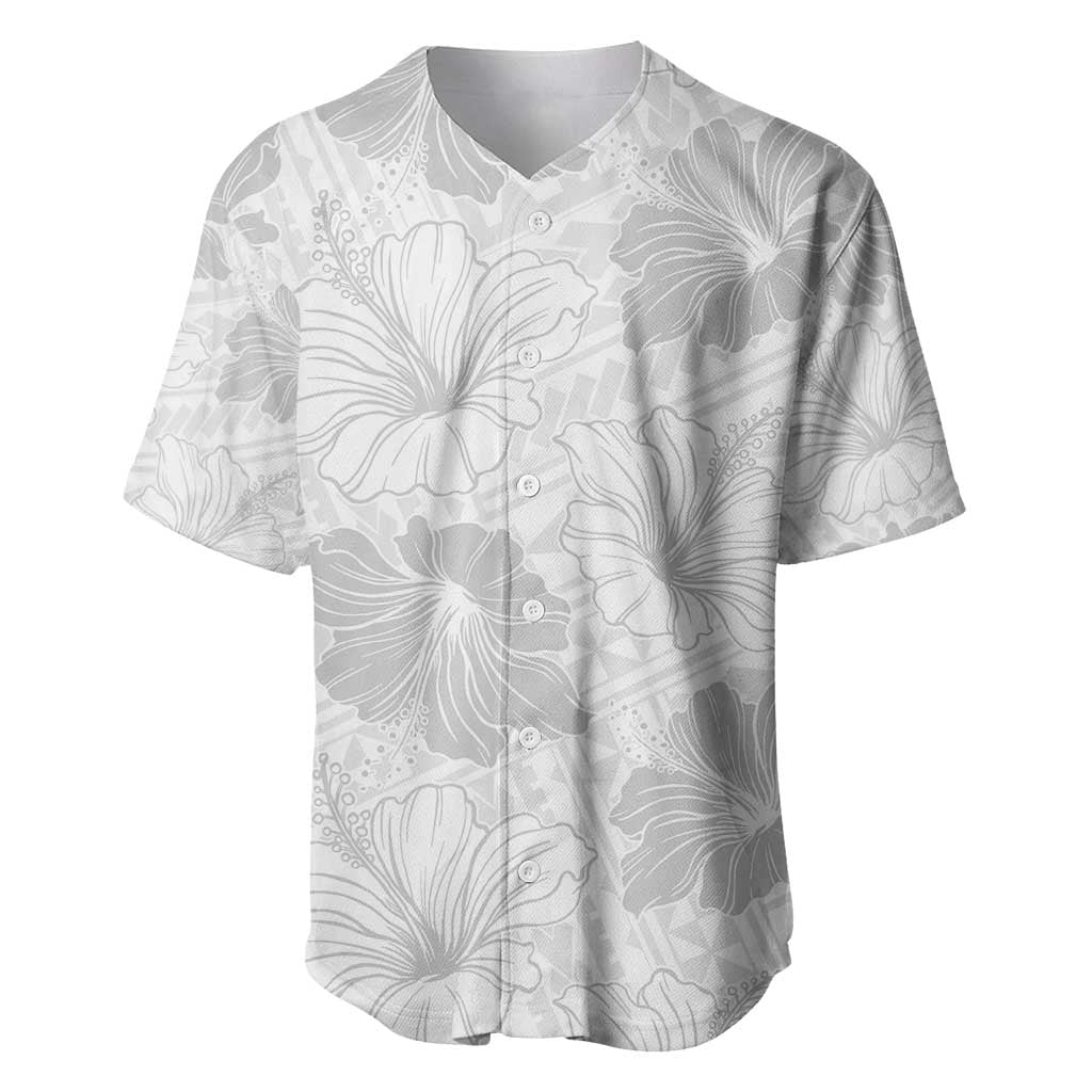 Samoa Lotu Tamaiti Baseball Jersey White Sun Day Beauty Hibiscus Ver01 LT9 White - Polynesian Pride