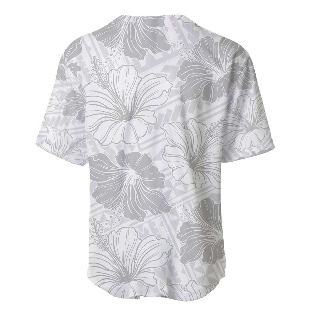 Samoa Lotu Tamaiti Baseball Jersey White Sun Day Beauty Hibiscus Ver01 LT9 - Polynesian Pride