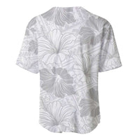 Samoa Lotu Tamaiti Baseball Jersey White Sun Day Beauty Hibiscus Ver01 LT9 - Polynesian Pride