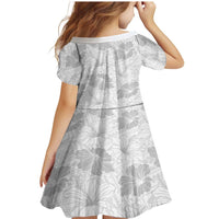 Samoa Lotu Tamaiti Family Matching Mermaid Dress and Hawaiian Shirt White Sun Day Beauty Hibiscus Ver01