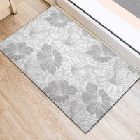 Samoa Lotu Tamaiti Rubber Doormat White Sun Day Beauty Hibiscus Ver01