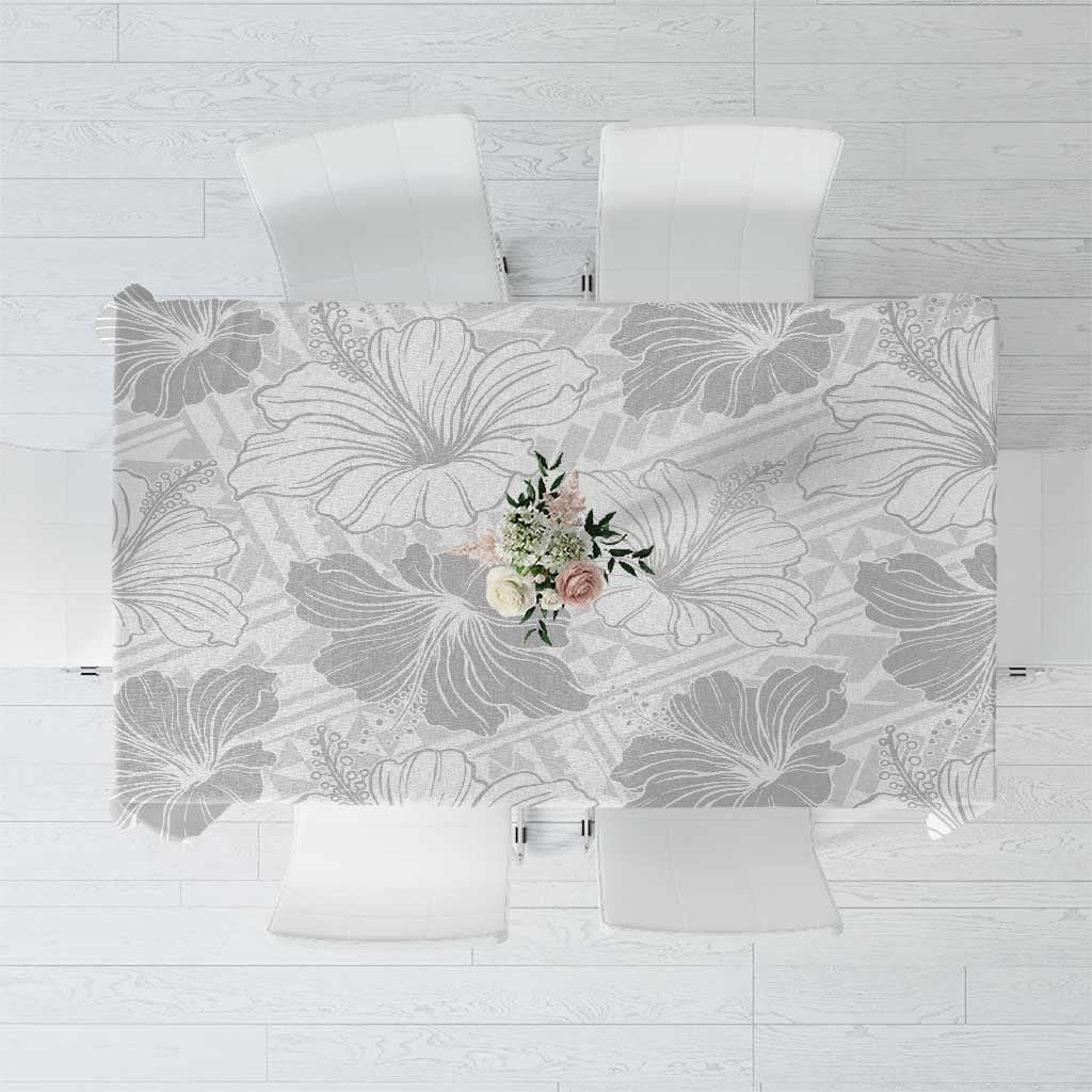 Samoa Lotu Tamaiti Tablecloth White Sun Day Beauty Hibiscus Ver01 LT9 White - Polynesian Pride